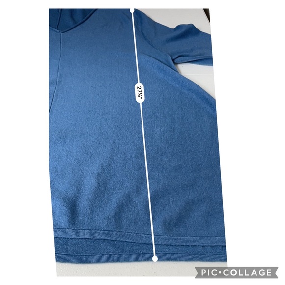 J. Jill Pure L Knit Pullover Tunic Top blue - Picture 7 of 12